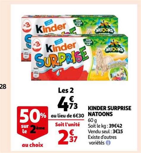 Promo Kinder Surprise Natoons Chez Auchan Icatalogue Fr