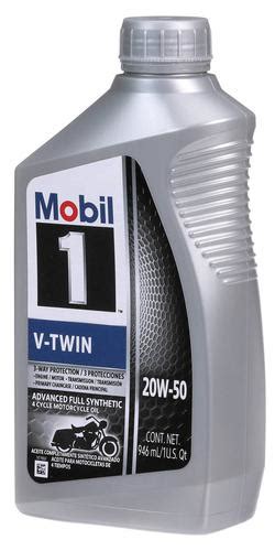 Mobil V Twin Full Synthetic Motorcycle Motor Oil W Quart