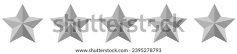 Five Silver Stars Five Stars Customer Stock Vector (Royalty Free ...