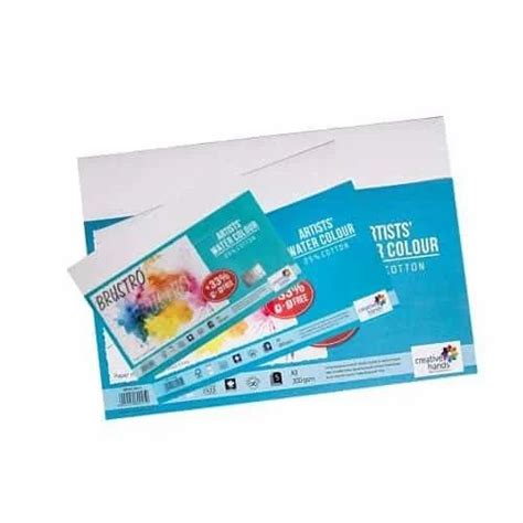 White Brustro Artists 300 Gsm Watercolour Paper For Sketching Paper