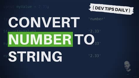 Devtips Daily Convert A Number To A String In Javascript Youtube