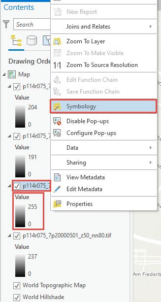 How To Apply The Same Symbology To Multiple Rasters In Arcgis Pro