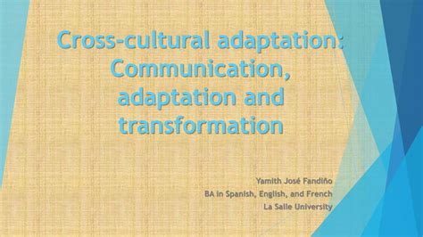 Cultural Adaptation Ppt