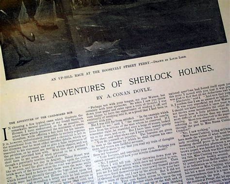 First American Newspaper Publication Of A Sherlock Holmes Story