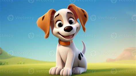 a cute little Dog in Disney cartoon style. Generative AI 32875966 Stock ...