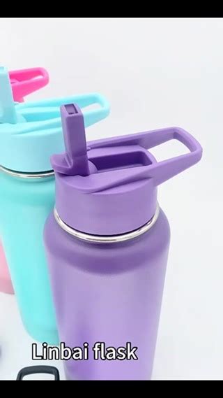 Linbai Flask Tumbler Accessories Straw Lid Cap For Wide Mouth Bottle Cover With Silicone Boot