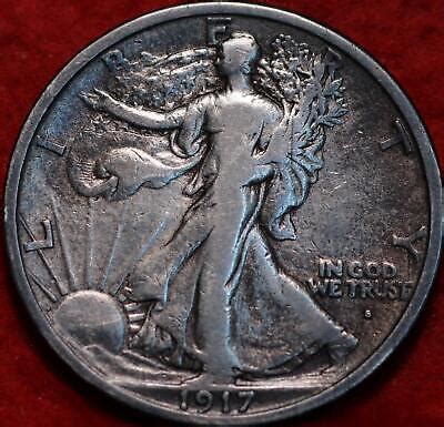 1917 S Obverse Mint Mark San Francisco Mint Silver Walking Liberty Half