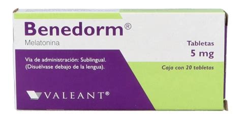 Benedorm melatonina C 20 Tabletas Sublinguales 5mg Valeant Envío gratis