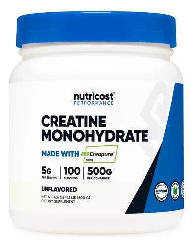 Suplemento Nutricost Creapure® Monohidrato De Creatina 500 G Cuotas