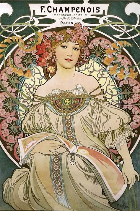 Alfons Mucha Poster Jugendstil F Champenois Mucha Art Alphonse