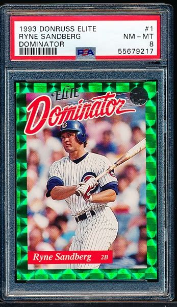 Lot Detail 1993 Donruss Elite Baseball Dominator 1 Ryne Sandberg