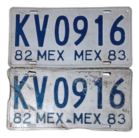 Par De Placas De Auto Antiguas