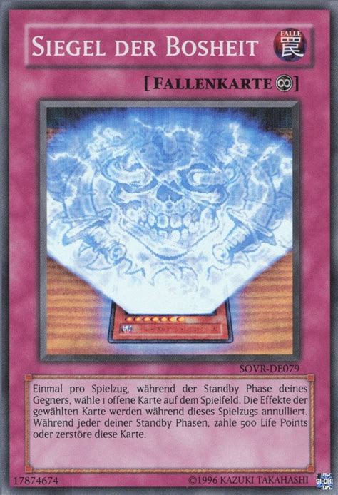 Recollectibles Sammelkarte Yugioh Karte Siegel Der Bosheit Deutsch Yu