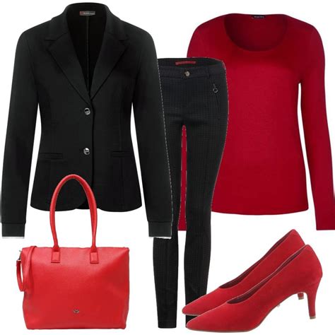 Businessoutfit Red Damen F R Damenoutfits Zum Nachshoppen Auf Stylaholic