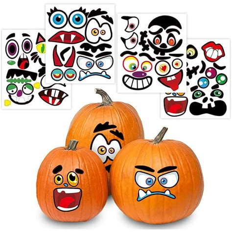 Halloween Pumpkin Decorating Kit,Pumpkin Stickers,Pumpkin Decorating ...