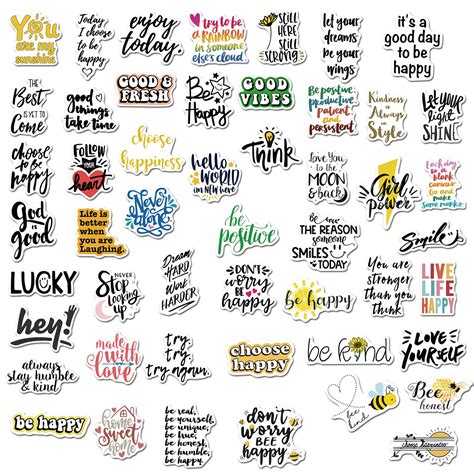 50pcs Motivational Slogan 1 Stickers – AU Sticker World