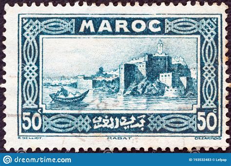 Morocco Circa A Stamp Printed In Morocco Shows Kasbah Of The