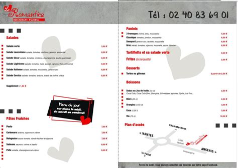 Carta De Pizzer A La Romantica Saint Laurent Des Autels