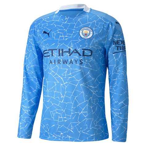 Manchester City Home Long Sleeve Football Shirt Soccerlord