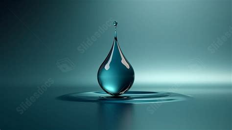 Wasser Blaues Wasser Wellen Wassertropfen Powerpoint Hintergrund Zum