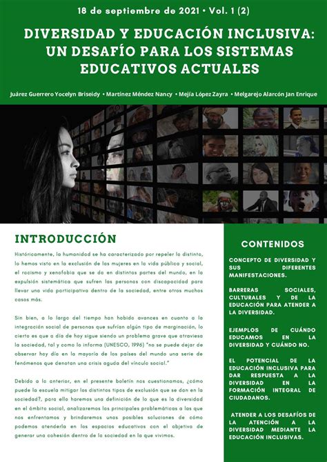 Calam O Bolet N Diversidad Y Educaci N Inclusiva Un Desaf O Para