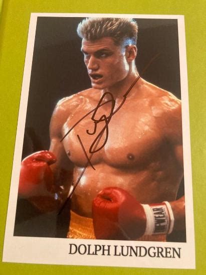 AUTOGRAM DOLPH LUNDGREN HEREC ROCKY IVAN DRAGO Aukro