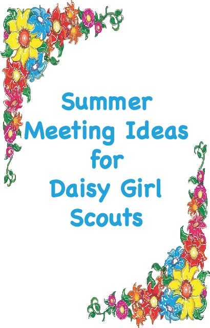 Daisy Troop Activities: Ideas for Summer Girl Scout Meetings