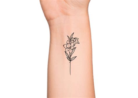 march birth flower tattoos 1