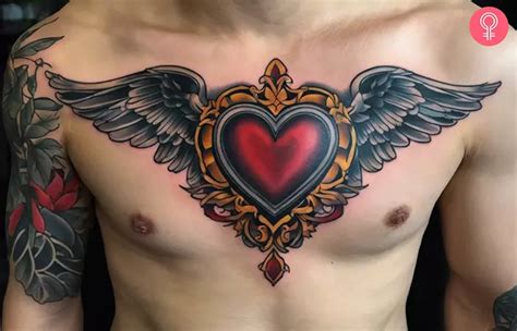 8 Simple Heart With Wings Tattoo Designs