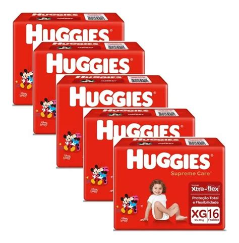 Kit Pacotes De Fraldas Huggies Supreme Care Xg Unidades