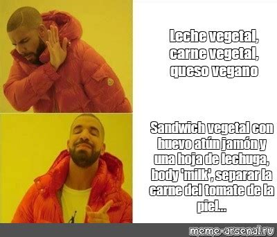 Сomics meme Leche vegetal carne vegetal queso vegano Sandwich