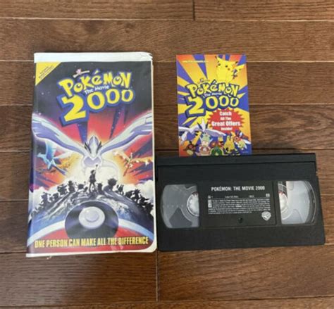 Pokemon The Movie 2000 VHS WITH RARE PAPER INSERT Pokémon Video Tape ...