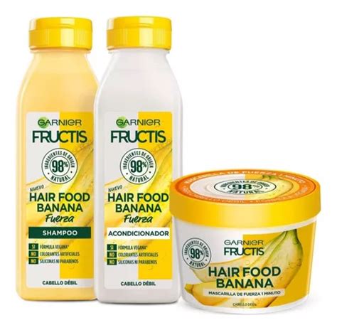 Garnier Fructis Hair Food Banana Rutina Completa Env O Gratis