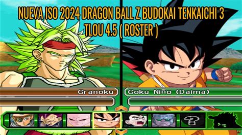 Nueva Iso Dragon Ball Z Budokai Tenkaichi Tlou Roster