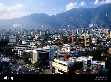 Blick Vom Las Mercedes Der Baureihe El Avila Hauptstadt Caracas