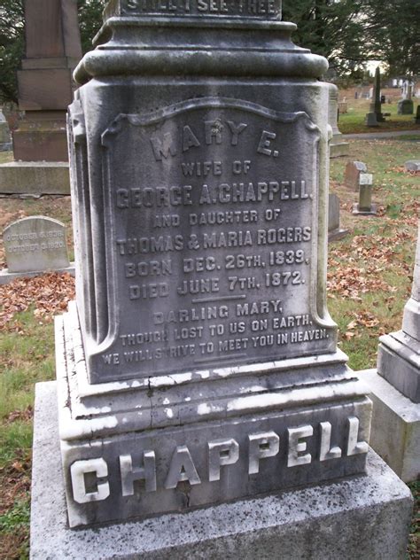 Mary Elizabeth Rogers Chappell 1839 1872 Find A Grave Memorial