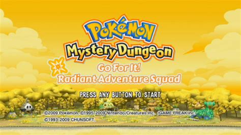 Pok Mon Mystery Dungeon Go For It Radiant Adventure Squad