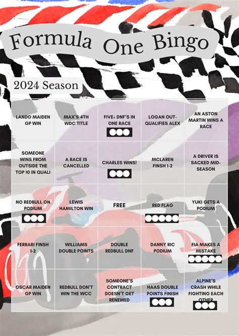 Formula One Bingo Card 2024 Etsy In 2024 Bingo Bingo Cards Watch