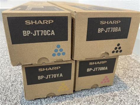 Amazon co jp SHARP シャープ トナーカートリッジ BP JT70 ブラック シアン マゼンタ イエロー 大容量4色