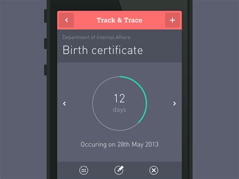 track trace app  ben hartley  dribbble