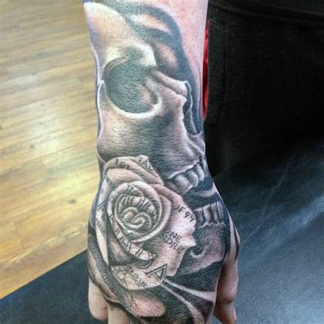 Skull Hand Tattoo Designs For Men Manly Ink Ideas