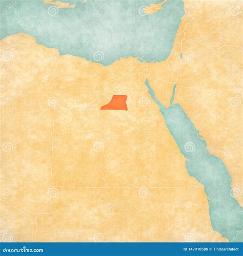 Mapa De Egipto El Governorate De Minya Stock De Ilustraci N