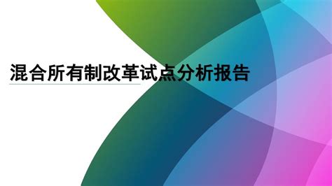 混合所有制改革试点分析报告 文档之家