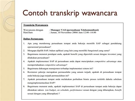 Detail Contoh Pertanyaan Wawancara Penelitian Koleksi Nomer 24