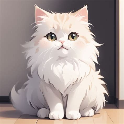 Cute White Anime Cat Anime Wallpapers Cats With Big Eyes Anime Cat