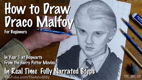 How To Draw Draco Malfoys Portrait From Harry Potter In Year 1 At