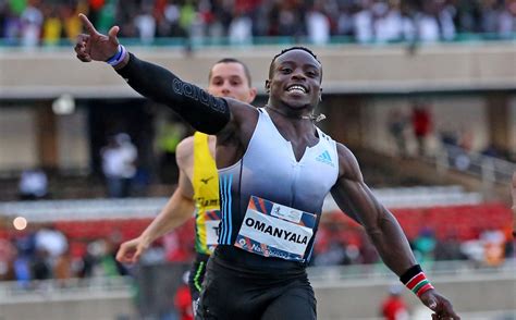 Kenyan Athlete Ferdinand Omanyala Wins The Mens 100m Title In