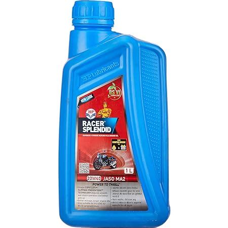 Hp Lubricants Racer Splendid 20W40 API SJ JASO MA2 Engine Oil 1L For