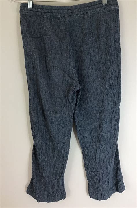 Pure Jill Linen Blend Pull On Wide Leg Cropped Pant Gem