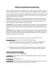 Ratification Of The Constitution And Amendments Docx Ratification Of